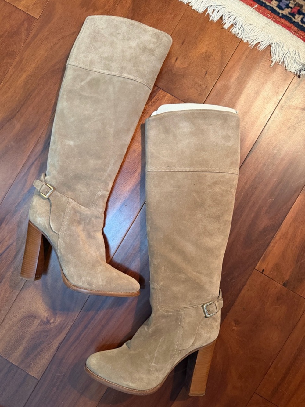 Ralph Lauren Purple Label Taupe Suede Over-the-Knee Boots 38.5 EUC